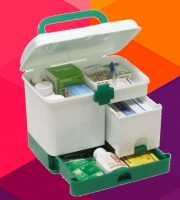 Plastic multi-purpose first aid kit organizer case - 4000